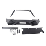 X Style Front Bumper with Winch Plate Compatible with Wrangler JK Heavy Duty Black W2801P208504