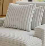 Man Wah Presley Corduroy Chaise Armchair, Fog B2707P311001