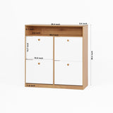 Shoe Storage Cabinet with 4 Flip Drawers , Shoe Rack Organizer Cabinet with wooden handle W409P195086