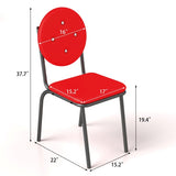 4-piece bar stools, faux leather dining chairs with waterproof surface and metal legs, easy to W2167P206046