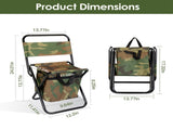 Portable Folding Camping Fishing Chair, Lightweight 2.31lbs Outdoor Stool with Builtin Cooler Bag, 54102397