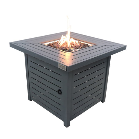 ZUN 25" H Steel Outdoor Fire Pit Table with Lid B120141800