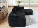 114" Cloud Sectional Couch with L-Shape Chaise, Modular Sofa with Movable Ottoman, Upholstered W1117P371650