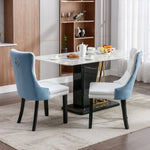 ZUN Furniture,Modern, High-end Tufted Solid Wood Contemporary PU and Velvet Upholstered Dining Chair 66634547