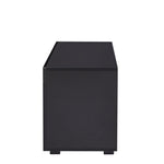 ZUN Black morden TV Stand with LED Lights,high glossy front TV Cabinet,can be assembled in Lounge Room, 57168670