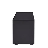 ZUN Black morden TV Stand with LED Lights,high glossy front TV Cabinet,can be assembled in Lounge Room, 57168670