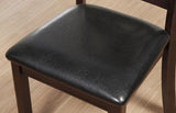 Katrien Black Synthetic Leather & Espresso Finish Side Chair B2726P312256
