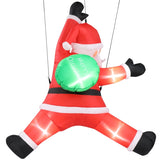 4.9 FT Lighted Christmas Inflatable Decoration, Inflatable Hanging Santa Claus with Gift Bag, Funny 29820993