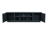 ZUN 89 inch TV Stand for TVs up to 100 inches, No Assembly Required, Black Finish B108P255354