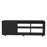 Adel 51" Wide Tv Stand with One Door Cabinet , Four Open Shelves, Cable Management, Living, Tv B070P254801