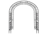 134*59*213cm Double Layer Iron Art Arc Top Iron Arch Black 57071118
