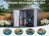 5X3 FT Metal Outdoor Storage Shed, Shed with Pitched RoofWaterproof, Lockable DoorCompact Metal W3213P309352