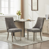 Rayon Cloth Flocking Chenille Dining Chairs Channel Kitchen Dinner Chair Comfy Fabric Upholstered 09269863