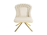 Dining Chairs Set of 2,Velvet Accent Chairs for Living Room, Vanity Chair with Gold Metal Legs, W757P281151
