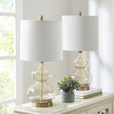 Ellipse Curved Glass Table Lamp, Set of 2 B03594969