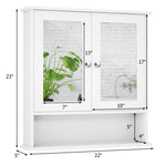 ZUN White bathroom cabinet with mirror 16483576