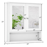 ZUN White bathroom cabinet with mirror 16483576