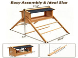 Chicken Nesting Box with Asphalt Roofing, Perch for Coop, Nesting Boxes with Swing, 56678697