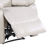 Beige Power Recliner with Pillow Top Arms B062P184509