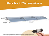 Awning for Door Entrance Window, 38x120 Inch Window Canopy Exterior, UV Rain Snow Protection for 25120283