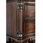 ZUN 1pc Nightstand Only Traditional Brown Cherry Solid wood 2-Drawers Ball Bearing Metal Glides Brass B011135533