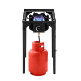 ZUN Outdoor Camp Stove High Pressure Propane Gas Cooker Portable Cast Iron Patio Cooking 41519182