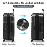 Luggage Expandable Suitcase PCABS 3 Piece Set with TSA Lock Spinner 93844175