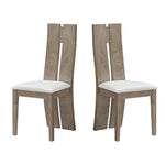 ZUN Dining Chair Set of 2 MDF, sponge .PU Leather Upholstered Cushion Seat Wooden Back Side Chairs Wood W876126496