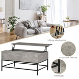 ZUN Top Coffee Table-Grey （Prohibited by WalMart） 79309084