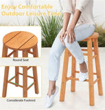 2 pieces wooden round bar stools 91783758