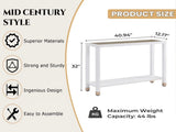 Glass Entryway Table, 2-Tier Entry Way Console Entrance Table, 41"L Narrow Sofa Table with 74350138