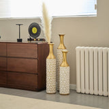 Floor metal vase modern style decoration home white metal vase set of 3 gorgeous home decoration W2796P255600