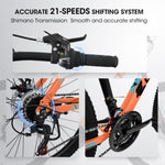 ZUN A26322 26-inch mountain bike adult aluminum frame shock absorbing front fork bike 21-speed disc W709P174688