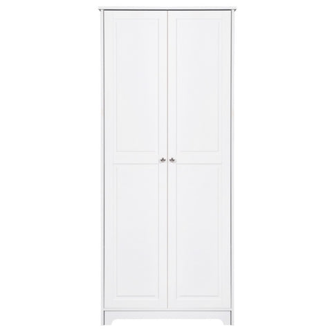 ZUN Double Door Five-tier Storage Cabinet White 37587780