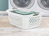 (2 pack) Extra Large 2.7 Bushel Plastic Laundry Basket with 2 Carry Handles, White, Adult (Shipment 40932202