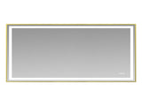 60x36" Gold Eco-Friendly Silver Mirror Dual LED Light Strips Front and Back LightingUnable ship on 49898287