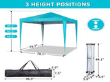 6.5X6.5FT Two Doors & Two Windows Practical Waterproof Right-Angle Folding Tent Lake blue 84886364