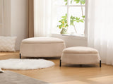 29.9"Wide 2 - Piece Upholstered Storage Ottoman Set Footrest Shoe Changing Stool with Metal W3098P296985