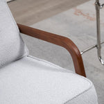 ZUN 25.2"W Modern Rocking Chair Accent Lounge Armchair Comfy Boucle Upholstered High Back Wooden Rocker W1298137121