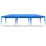 ZUN 10'x30' Outdoor Party Tent with 8 Removable Sidewalls, Waterproof Canopy Patio Wedding Gazebo, Blue 03964821