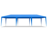 ZUN 10'x30' Outdoor Party Tent with 8 Removable Sidewalls, Waterproof Canopy Patio Wedding Gazebo, Blue 03964821