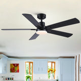 52" Black Lowe Profile Ceiling Fan with Light W1367P247069