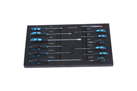 ZUN 4 Drawers Tool Cabinet with Tool Sets--BLUE W110258795