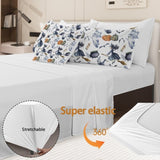 8PCS Halloween Comforter Set, Witch Pattern Bed in A Bag Bedding -1 Comforter, 2 Pillow Shams, 1 20098712