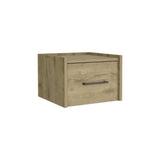 Floating Nightstand, Space-Saving Design with Handy Drawer and Surface, Macadamia B097P163090
