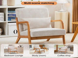 Mid-Century Modern Accent Chair, Arm Chair Living Room Chairs Pillow Upholstered Reading Chair 71635608