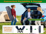 Navy Foldable Heavy Duty Camping Cot 330LBS, Portable Outdoor Sleeping Bed with Cushion & Carry 99821226