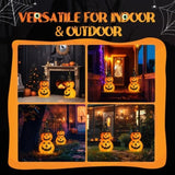 2pcs 3ft Halloween Collapsible Pumpkin Decorations 150 LED Lights 96752830