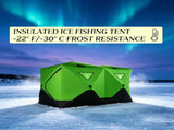 8-Person Pop-Up Ice Fishing Shelter, Insulated with 2 Doors & Carrying Bag, Bright Green 85623420