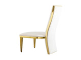 Dining Chairs Set of 2, Modern High Back velvet Chairs with Gold Stainless Steel Frame, Upholstered W2723P304377